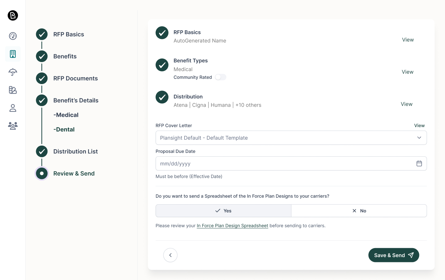 Dashboard mockup